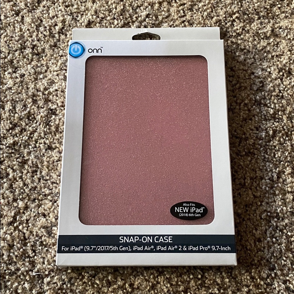 Pink Glitter Clear IPad Case